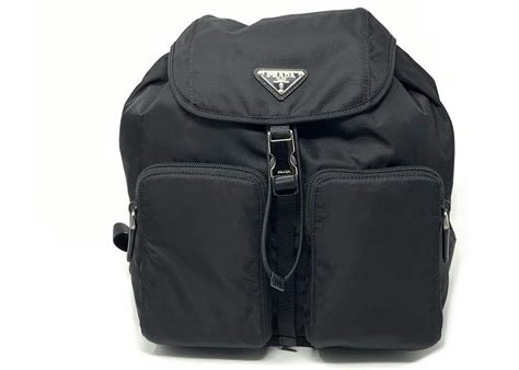 prada zaino nylon backpack made in italy|Prada Unisex Black Tessuto Nylon Drawstring Backpack 2VZ030.